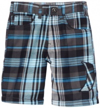 Hurley Boys 8-20 Puerto Rico Plaid Suiting Short, Cinder, 18