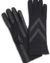 Isotoner Women's 3 Button With Leather Palm Strips Gloves