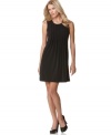 Make a fun style statement in Calvin Klein's pleated matte jersey dress, a simply chic choice.