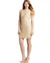 BCBGMAXAZRIA Women's Duwi Leaf Scale Sequined Cocktail Dress