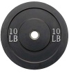 10 Pound Solid Rubber bumper Plates Black Pair