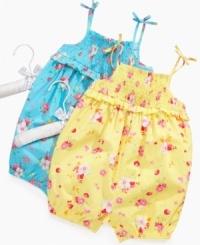 She'll keep her cool when the temperatures rise in this super-sweet floral romper from First Impressions. She'll keep her cool when the temperatures rise in this super-sweet floral romper from First Impressions.