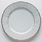 Simply Anna Polka is a simply elegant collection of embossed whiteware with Anna Weatherley's signature shark's tooth gold banding and hand-painted gold polka dots. The collection works beautifully with all of Anna's lavishly decorated offerings.