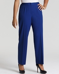 Jazz up the 9-to-5 with these sleek Jones New York Collection trousers that come cropped and covered in cobalt. Pair with a jewel-toned blouse for of-the-moment color blocking. Jazz up the 9-to-5 with these sleek Jones New York Collection trousers that come cropped and covered in cobalt. Pair with a jewel-toned blouse for of-the-moment color blocking.