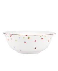 Have more fun at the table with the playful confetti pattern and sublime durability of this Market Street Green serving bowl by kate spade.