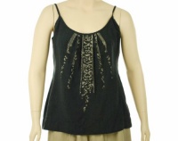 Eileen Fisher Shaped Long Cami with Pleats Graphite Large Eileen Fisher Shaped Long Cami with Pleats Graphite Large