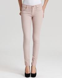 James Jeans perfects the colored-denim trend with these pastel-hued skinny jeans. James Jeans perfects the colored-denim trend with these pastel-hued skinny jeans.