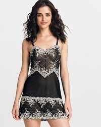 A body skimming sheer lace chemise with flattering floral details all over. Style #814191 A body skimming sheer lace chemise with flattering floral details all over. Style #814191