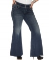 Sport an on-trend 70's vibe in Seven7 Jeans' plus size jeans, featuring a fabulous flared design. (Clearance)