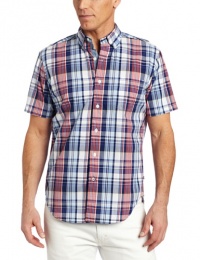 Nautica Men's Short Sleeve Large Scale Plaid Shirt Nautica Men's Short Sleeve Large Scale Plaid Shirt