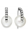 Classic meets contemporary for a winning look. Honora's cultured freshwater pearl (8-9 mm) earrings from its Pallini line exude elegance. Approximate diameter: 1 inch.