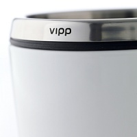 The Vipp toothbrush holder features two separate inner sections for easy storing of multiple items, and rubber base for optimum grip and stability. Easy to disassemble for cleaning. The Vipp toothbrush holder features two separate inner sections for easy storing of multiple items, and rubber base for optimum grip and stability. Easy to disassemble for cleaning.