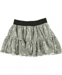 Beautees Sequin Effect Scooter Skirt (Sizes 7 - 16) - silver, 8 - 10 Beautees Sequin Effect Scooter Skirt (Sizes 7 - 16) - silver, 8 - 10