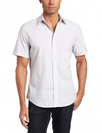 Perry Ellis Men's Short Sleeve Dot Dobby Stripe Woven Shirt Perry Ellis Men's Short Sleeve Dot Dobby Stripe Woven Shirt