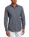 Calvin Klein Sportswear Men's Long Sleeve Space Dye Plaid Woven Shirt