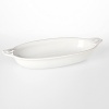 Whether an elegant or casual meal, this shallow Juliska baker dish from the Berry & Thread collection will look great on your table, bubbling with your favorite dish.