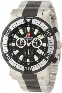 Swiss Military Calibre Men's 06-5H1-04-007 Hawk Chronograph Black Textured Dial Steel Bracelet Watch Swiss Military Calibre Men's 06-5H1-04-007 Hawk Chronograph Black Textured Dial Steel Bracelet Watch