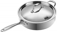 Cooks Standard Multi-Ply Clad Stainless-Steel 5-Quart 11-Inch Covered Deep Saute Pan Cooks Standard Multi-Ply Clad Stainless-Steel 5-Quart 11-Inch Covered Deep Saute Pan
