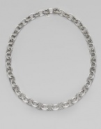 Alternating smooth and cable links create a necklace that's both classic and of-the-moment with true Yurman style. Sterling silver Length, about 17¼ Spring ring clasp Imported