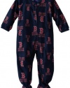 MLB Infant Boston Red Sox Full Zip Raglan Coverall (Dark Navy, 24mos)