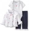 Little Me Baby-girls Newborn Cherry Schiffli Take Me Home Set, Navy, 3 Months