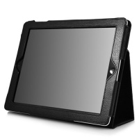 IPAD 2 Leather Case With Stand for Apple IPAD 2 (Black) Fits All Ipad2 Model