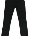Lauren Jeans Co. Women's Modern Skinny Embroidered Jeans (4, Black)