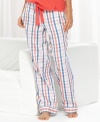 Colorful and bright. Nautica's Harbor View Plaid pajama pants are a cheerful way to lounge around.