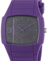 Diesel Men's DZ1385 Purple Color Domination Analog Black Dial Watch