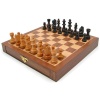 Inlaid Walnut style Magnetized Wood w/Staunton Wood Chessmen