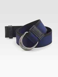 Casual chic belt crafted in nylon with leather trim.Metal buckleLogo detailAbout 1½ wideMade in Italy DUE TO HIGH DEMAND, A CUSTOMER MAY ORDER NO MORE THAN 3 UNITS OF THIS ITEM EVERY THIRTY DAYS. Casual chic belt crafted in nylon with leather trim.Metal buckleLogo detailAbout 1½ wideMade in Italy DUE TO HIGH DEMAND, A CUSTOMER MAY ORDER NO MORE THAN 3 UNITS OF THIS ITEM EVERY THIRTY DAYS.