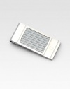 Handsome money clip for the power-player, designed in sterling silver with a unique, fiberglass inlay.Sterling silver1 x 2Imported