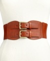 Designed with double buckles, this Steve Madden belt stretches the limits of fashion.