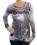 Remetee By Affliction Angelic Women's Thermal Top Long Sleeve Angel