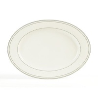 Mikasa Chelsea Platinum Oval Platter 16 Mikasa Chelsea Platinum Oval Platter 16