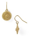 Tap into texture with this pair of drop earrings from Lauren Ralph Lauren, crafted of antique gold plated metal.