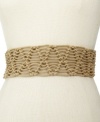 Folksy charm for your flared pants: this wide cord belt from Steven Madden features a woven body for retro appeal.