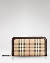 A chic wallet from Burberry in the house's iconic check.