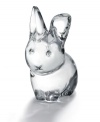 Floppy ears and cute cartoon features in luminous Baccarat crystal give the Minimals Rabbit figurine it's sparkling personality.