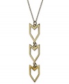 Add a hint of Southwestern appeal. Studio Silver's Chevron pendant features an edgy design of cut-out arrowheads. Set in 18k gold over sterling silver. Approximate length: 20 inches. Approximate drop: 2 inches.
