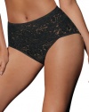 Bali Lace N Smooth Firm-Control Brief, M-Black