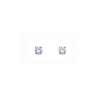 .925 Sterling Silver Rhodium Plated 2mm Round CZ Solitaire Basket Stud Earrings for Baby and Children with Screw-back