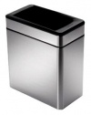 simplehuman Profile Open Trash Can, Brushed Stainless Steel, 10-Liter/2.6-Gallon