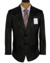 Calvin Klein Mens 2 Button Black Faux Leather Sport Coat Jacket