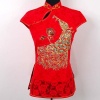 Chinese Peacock Blouse Jacket Shirt Red Available Sizes: 0, 2, 4, 6, 8, 10, 12, 14