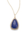 THE LOOKAbstract teardrop lapis pendant14k gold-filled wire and chainLobster claspTHE MEASUREMENTPendant drop, about 1½Length, about 18ORIGINMade in USA