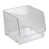 InterDesign Linus Stacking Organizer Bin, Clear, Extra Large