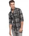 Check this out: bold patterns like this big plaid shirt from from INC International Concepts raise your style game.