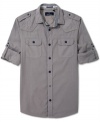 Need a new recruit? This military-inspired shirt from Buffalo David Bitton will fit in with your style arsenal.