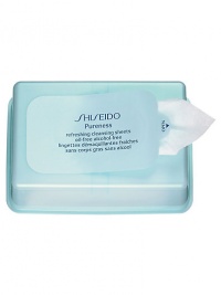 Convenient, ultra-soft, 100% cotton cleansing sheets that maintain skin's natural balance while whisking away impurities, makeup, and oil that can clog pores and lead to imperfections. Instantly refreshing, pH-balanced formulation. Recommended for oily, combination and normal skin. Use daily and evening. Great for when you're on the go. 30 sheetsCall Saks Fifth Avenue New York, (212) 753-4000 x2154, or Beverly Hills, (310) 275-4211 x5492, for a complimentary Beauty Consultation. Convenient, ultra-soft, 100% cotton cleansing sheets that maintain skin's natural balance while whisking away impurities, makeup, and oil that can clog pores and lead to imperfections. Instantly refreshing, pH-balanced formulation. Recommended for oily, combination and normal skin. Use daily and evening. Great for when you're on the go. 30 sheetsCall Saks Fifth Avenue New York, (212) 753-4000 x2154, or Beverly Hills, (310) 275-4211 x5492, for a complimentary Beauty Consultation.